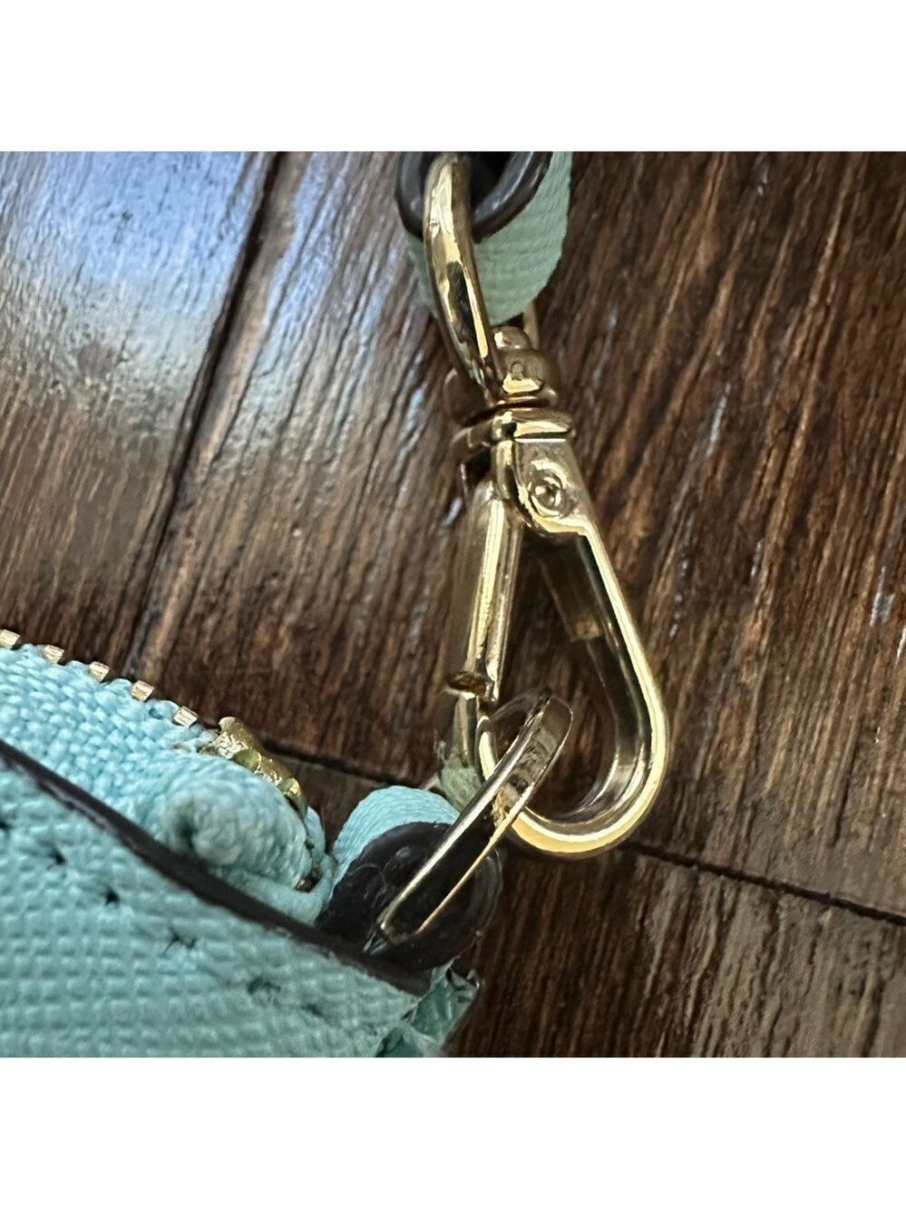 Kate Spade Saffiano leather blue wristlet-EUC - Picture 4 of 12